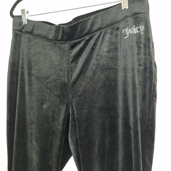 Lot Of 2 Y2K Juicy Couture Pants 2XL Activewear Hot Pink& Black Velour Yoga Logo - Picture 6 of 12